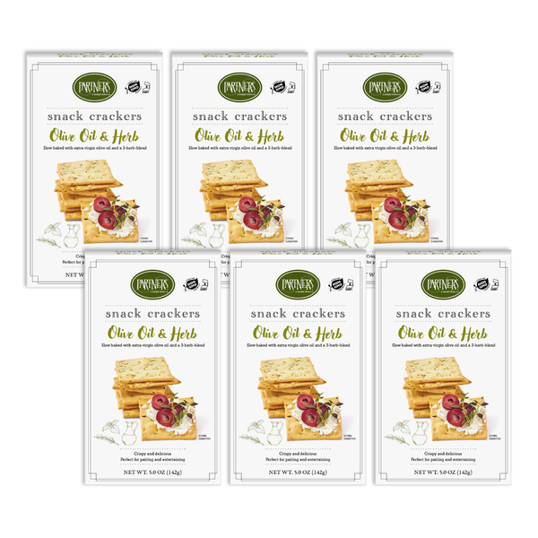 Snack Crackers : Olive Oil & Herb 6-Pack Case
