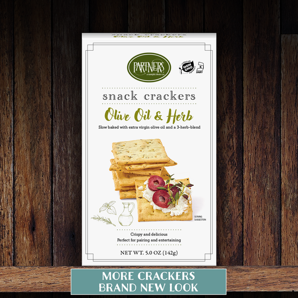 Snack Crackers : Olive Oil & Herb 6-Pack Case