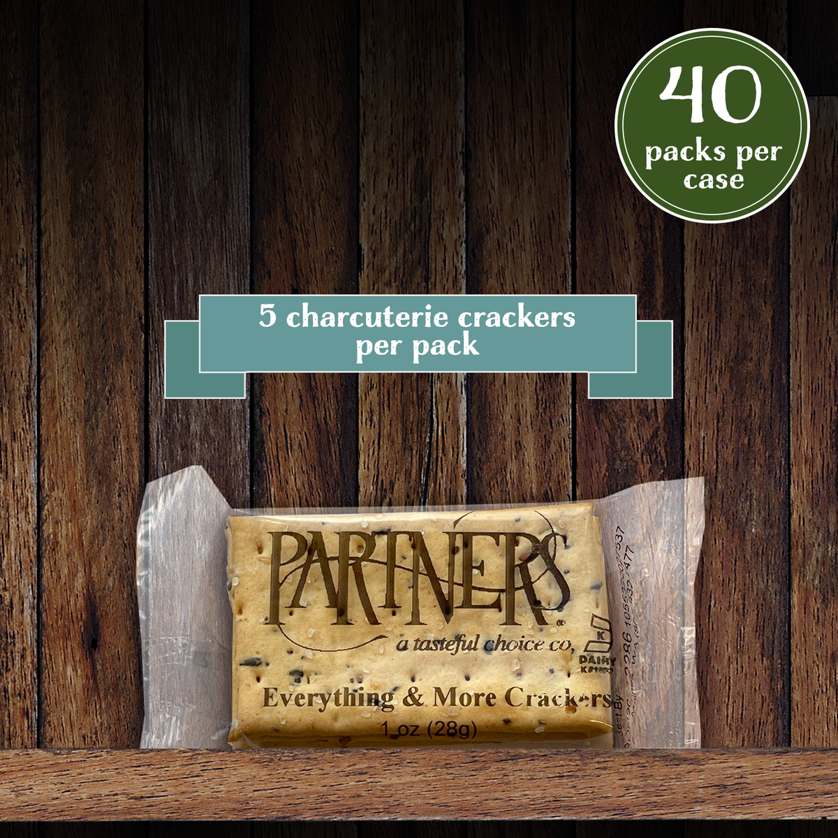 Partners : Snack Packs : Charcuterie Crackers : Everything & More