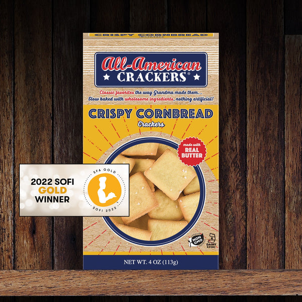 Snack Crackers : Crispy Cornbread 6-Pack Case