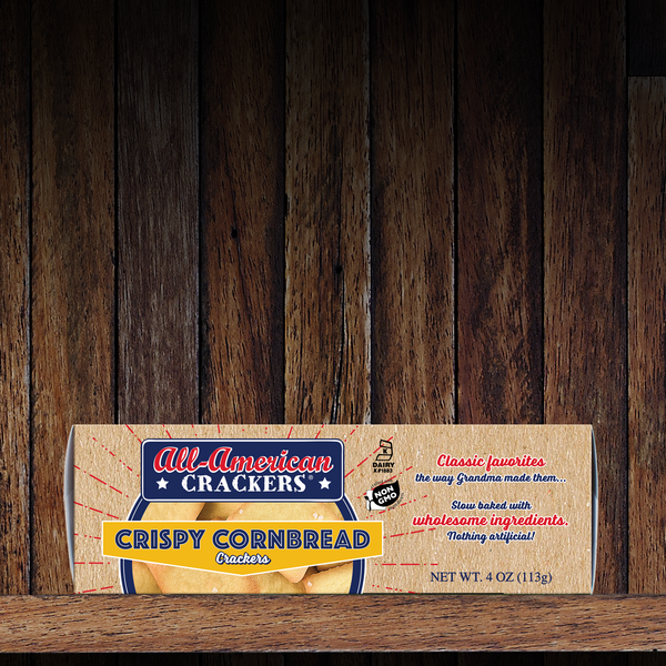 Snack Crackers : Crispy Cornbread 6-Pack Case