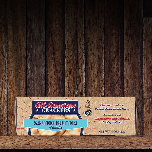 Snack Crackers : Salted Butter 6-Pack Case