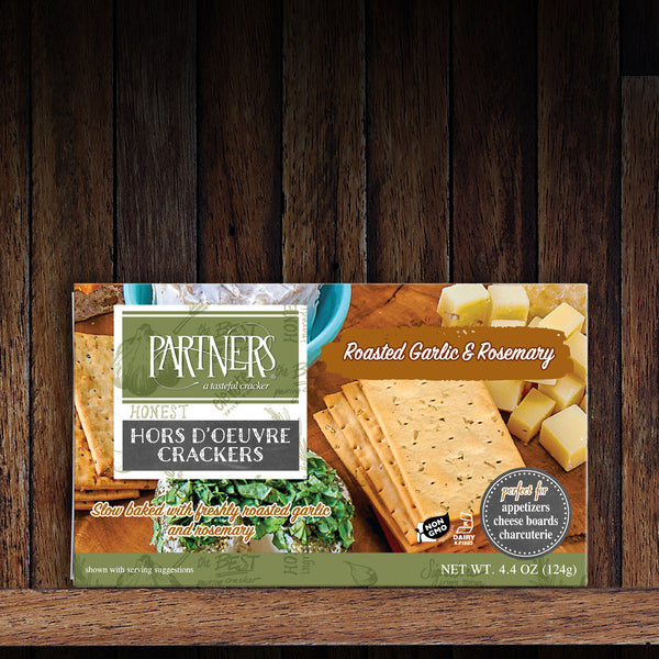 Hors d'Oeuvre Crackers : Roasted Garlic & Rosemary