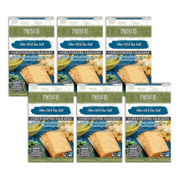 Hors d'Oeuvre Crackers : Olive Oil & Sea Salt 6-Pack