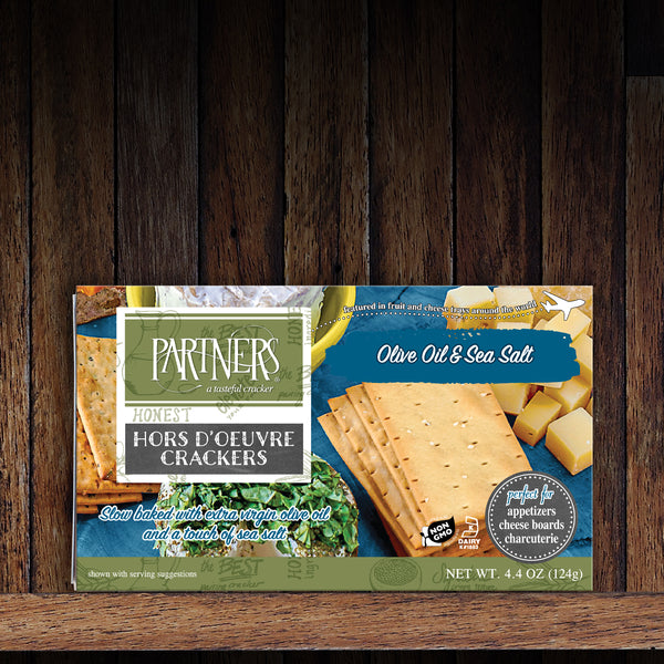 Hors d'Oeuvre Crackers : Olive Oil & Sea Salt 6-Pack