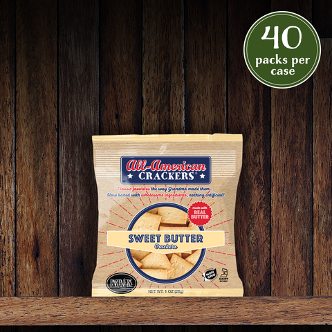 Snack Packs : Bite-Size Crackers : Sweet Butter - 40 Packs Per Case