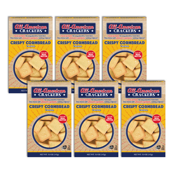Snack Crackers : Crispy Cornbread 6-Pack Case