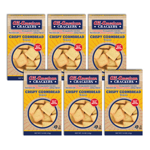 Snack Crackers : Crispy Cornbread 6-Pack Case