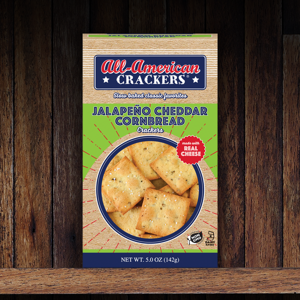 Snack Crackers : Jalapeño Cheddar Cornbread 6-Pack Case