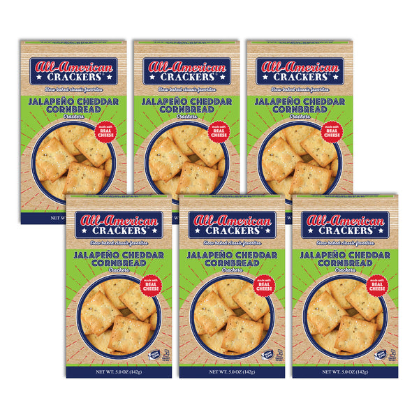 Snack Crackers : Jalapeño Cheddar Cornbread 6-Pack Case