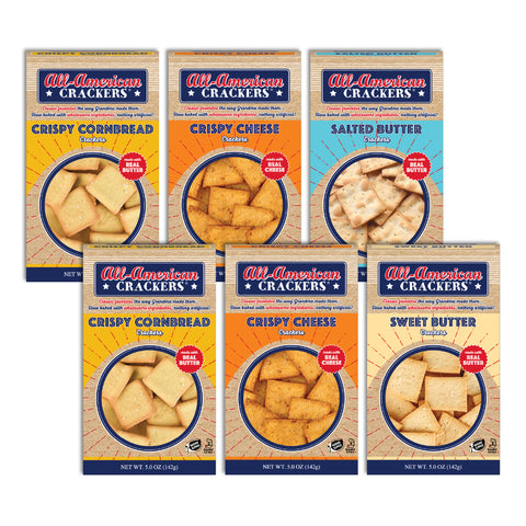 Snack Crackers : 4-Flavor Variety 6-Pack