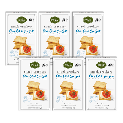 Snack Crackers : Olive Oil & Sea Salt 6-Pack Case