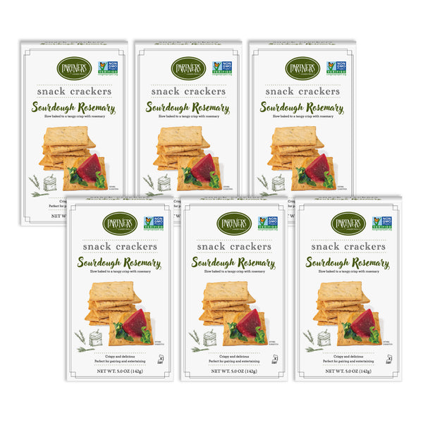 Snack Crackers : Sourdough Rosemary 6-Pack Case