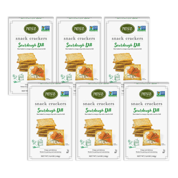 Snack Crackers : Sourdough Dill 6-Pack Case