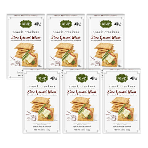 Snack Crackers : Stone Ground Wheat 6-Pack Case