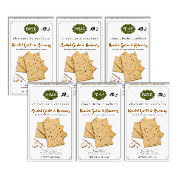 Hors d'Oeuvre Crackers : Roasted Garlic & Rosemary 6-Pack