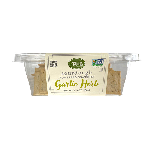 Sourdough Flatbread Crackers : Garlic Herb 3-Pack Case