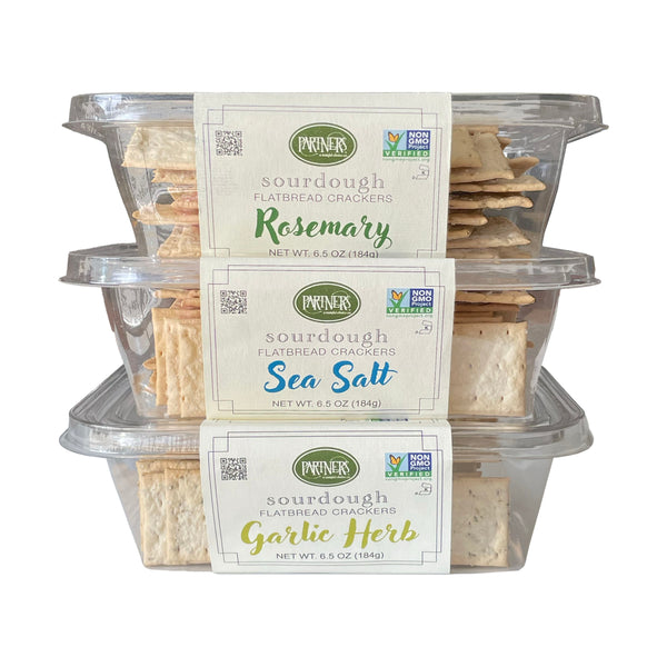 Sourdough Flatbread Crackers : Variety 3-Pack Case