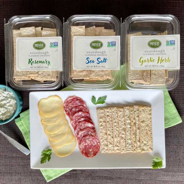 Sourdough Flatbread Crackers : Variety 3-Pack Case