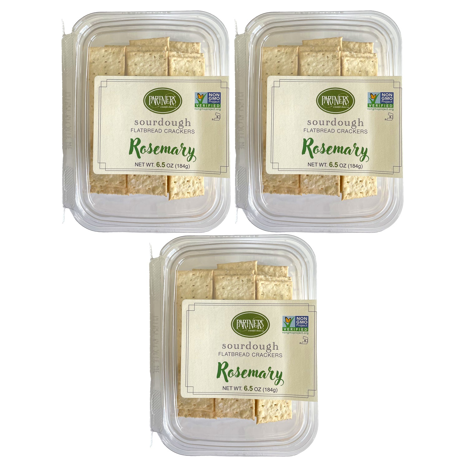 Sourdough Flatbread Crackers : Rosemary 3-Pack Case