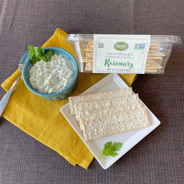 Sourdough Flatbread Crackers : Rosemary 3-Pack Case