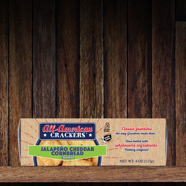 Snack Crackers : Jalapeño Cheddar Cornbread 6-Pack Case