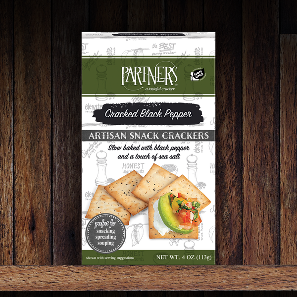 Snack Crackers : Cracked Black Pepper 6-Pack Case