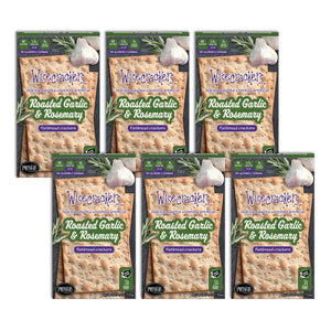 Flatbread Crackers : Roasted Garlic & Rosemary 6-Pack Case